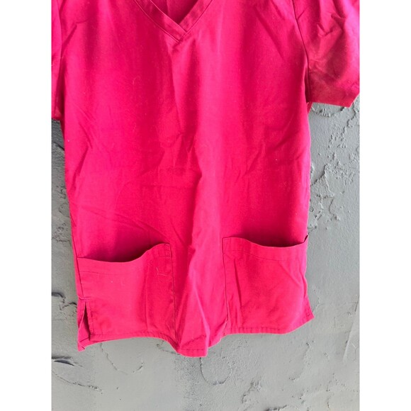 maroon scrub top - Picture 3 of 4